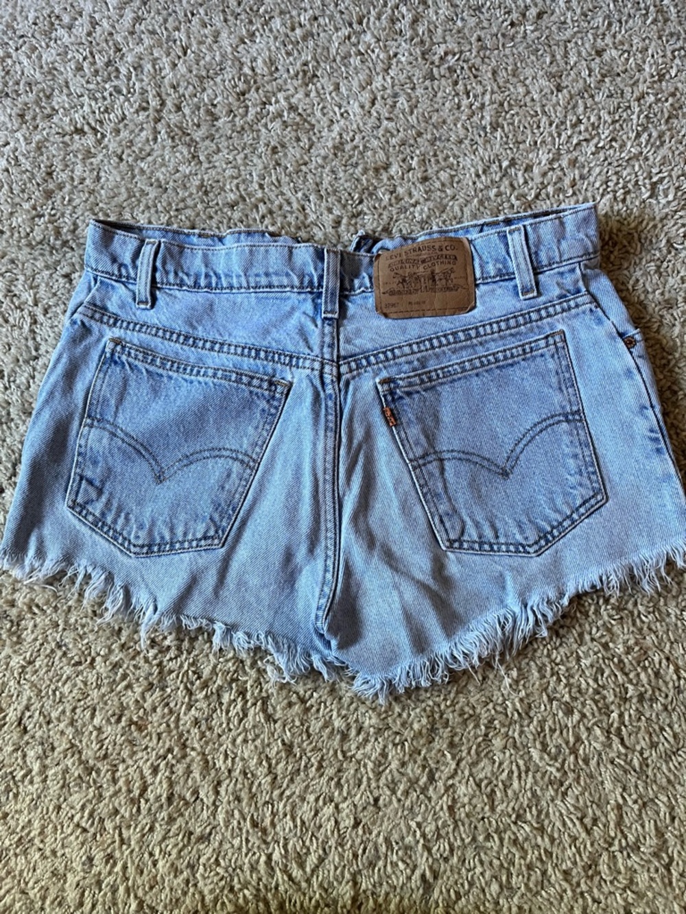 Levi’s Vintage Orange Tab Jean Shorts Light Blue Wash Size 11